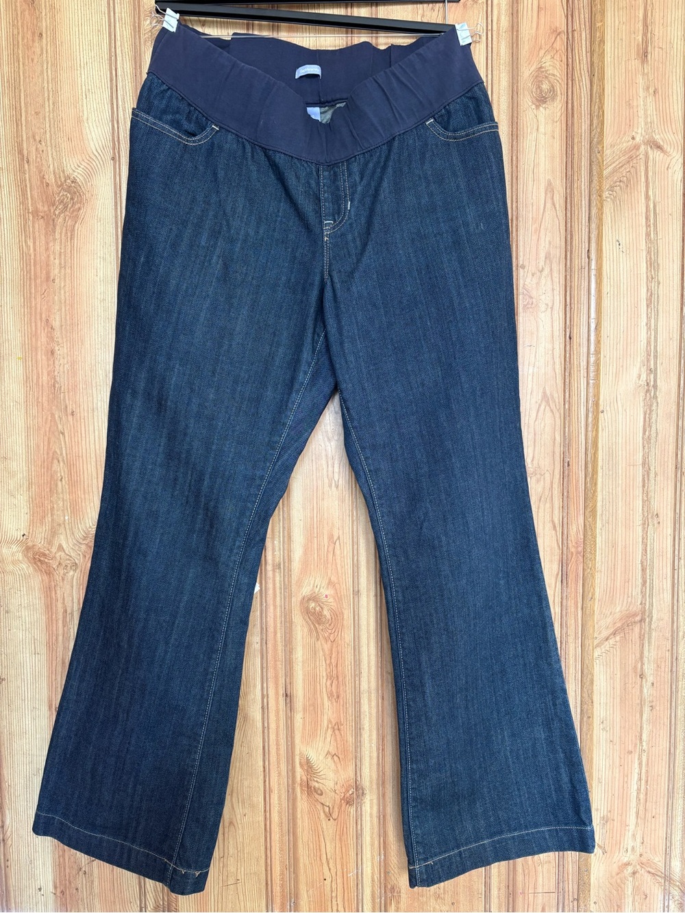GAP Dark Blue Maternity Flare Jeans with Stretch Waistband size 14 regular